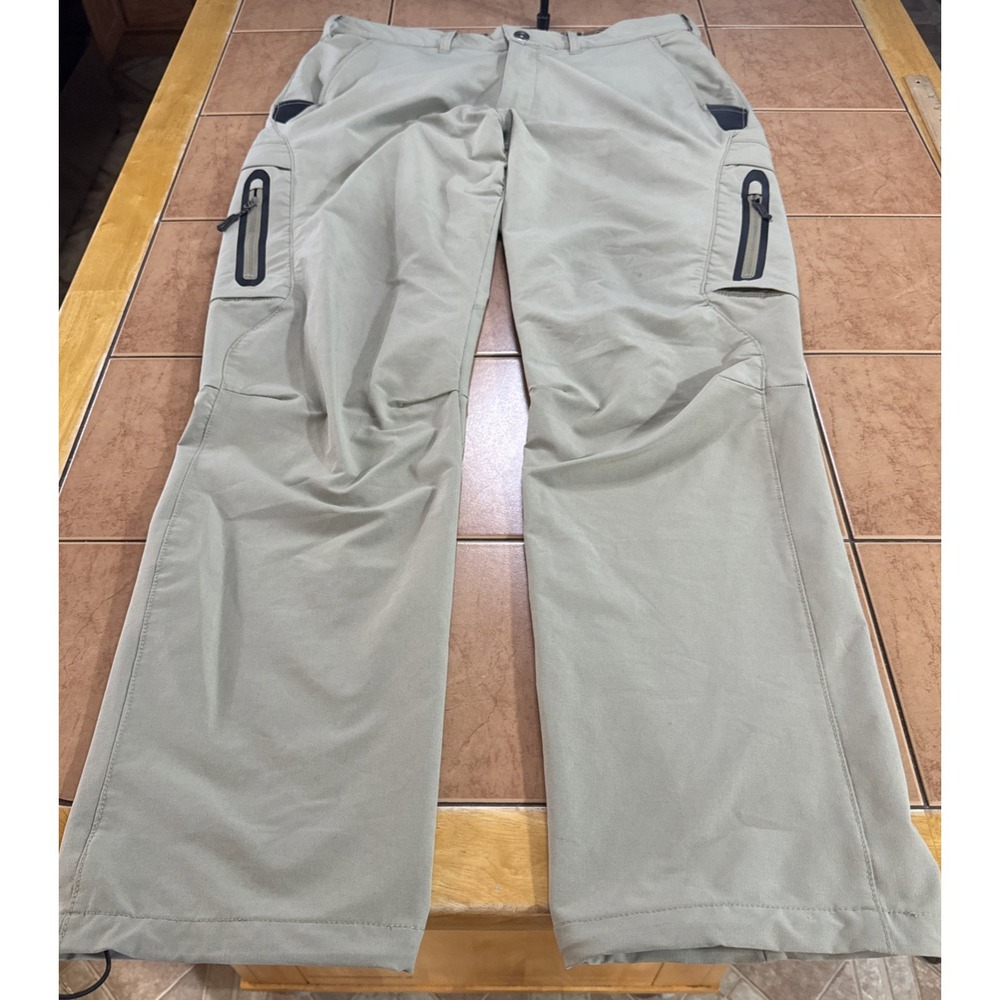 Drake Waterfowl Pants Mens Sz 36 x 33 Beige Khaki‎ Hunting Outdoor Stretch Tech